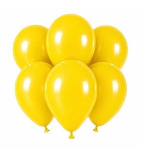 Sarı Renk Lateks Pastel Balon (30 cm) - 6 Adet