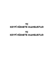 Tc Keyfi Hizmete Mahsustur Sticker 2 Adet 60*8 Cm