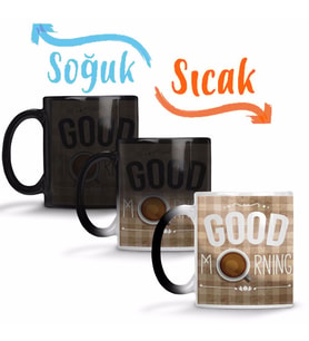 Coffee Good Morning Sihirli Kupa Bardak Porselen