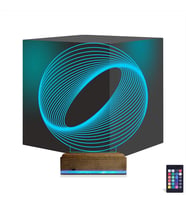 Luvivia Geometrik Dekoratif 3D Lamba - Masa Gece Lambası