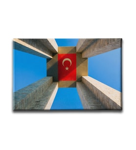 Şehitlik Türk Bayrağı Kanvas Tablo ABY116