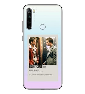 Redmi Note 8 Uyumlu Fight Club Minimalist Poster Desenli Şeffaf Telefon Kılıfı