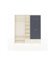 Arges Dolap 12 Raflı 2 Çekmeceli 2 Askılı 220x30x243 Aytaşı-Antrasit/Aytaşı