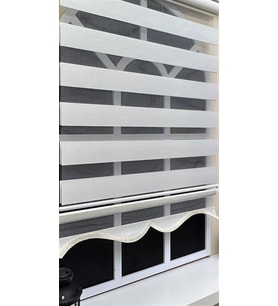 Zebra Stor Perde Ekru Etek Dilimli Z-STB400V02