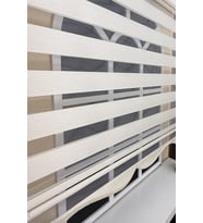 StorBurada Zebra Stor Perde Ekru Etek Dilimli Z-STB400V02
