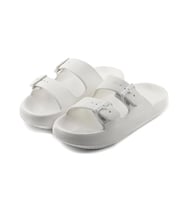 Roy Jones Unisex Eva Outdoor Çift Tokalı Ayarlanabilir Su Geçirmez Tutucu Taban Terlik (Beyaz)