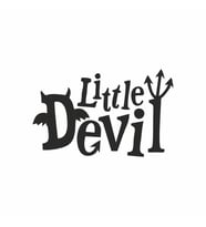 Little Devil Araba Sticker siyah 15x10 CM (Siyah)