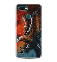 Oppo A5S A15 A16 A54 A55 A73 A74 Kılıf Desemli Silikon Kartal Uçarken 1718