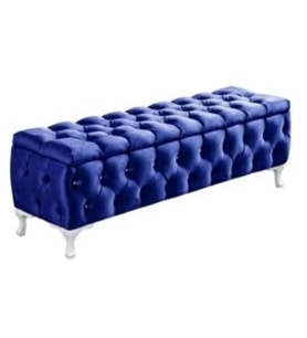 üks Sandıklı Chester Puf Bench Ayakucu Koltuk 100 Cm (Lacivert)