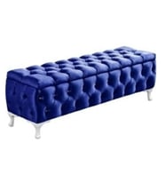 üks Sandıklı Chester Puf Bench Ayakucu Koltuk 100 Cm (Lacivert)