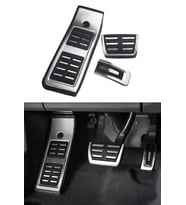 Audi A4 B9 A5 F5 2016-2023 Uyumlu Geçme Otomatik Pedal Seti 3 Parça Siyah Krom