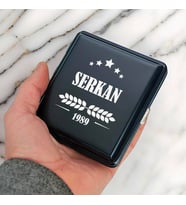 Gravürlü İsme Özel Elit Siyah Sigara Tabakası