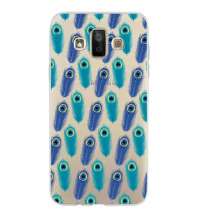 PrintiFy Samsung Galaxy J7 Duo ile Uyumlu 1mm Slim Fit Nazar Boncuğu 4 Baskılı Şeffaf  Kılıf
