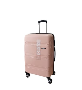 Hotowa Gold PP Valiz 8011 Pembe Bej TSA Kilitli Orta Boy