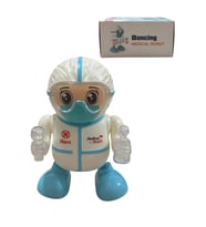 Robot Pilli Işıklı Sesli Müzikli Medical Dancing Robot 18 CM