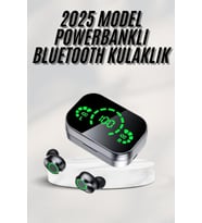 Yeni Nesil Bluetooth Kulaklık Çağrı Cevaplayabilen Dijital Göstergeli Powerbankli