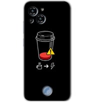 Reeder S23 Pro Max Kılıf HD Desen Baskılı Arka Kapak - Coffee Battery