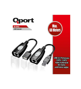 QPORT Q-UX2 60Metre USB-CAT6 USB Extender