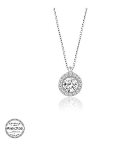 SWAROVSKİ TAŞLI TEK TAŞ 925 AYAR GÜMÜŞ KOLYE