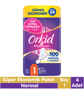 Orkid Platinum Normal Ped Süper Ekonomik Paket 24x4 96 Adet