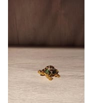 Swarovski Taşlı Kaplumbağa Mücevherlik / Dekoratif Biblo (Beyaz)