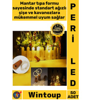 #Led Gün Işığı Dekoratif Pilli Şişe Süsleme Işığı Esnek Zarif Mantar Tıpa Şeklinde Peri Led 50 Adet