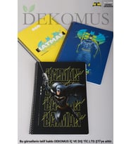 DEKOMUS İLE LİSANSLI BATMAN "TEKLİ" A4 80 YAPRAK ÇİZGİLİ DEFTER