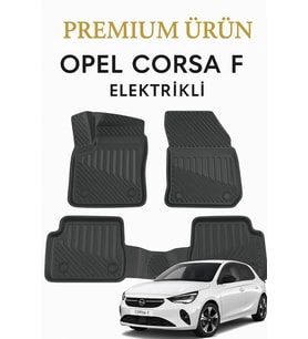 Opel Corsa F Elektrikli Uyumlu 3D Oto Paspas Premium
