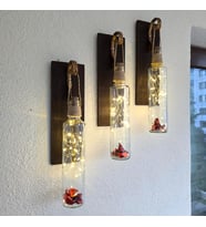 Öğretmenler Günü , Dekoratif Led Işıklı, Şişe Model Ceviz, Duvar Dekor, Üçlü Set