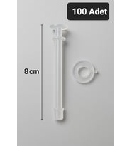 UPEKA Gözlük Stand Burunluk Gözlük Askılığı Boy 8 cm 100 Adet (Beyaz - Buz)