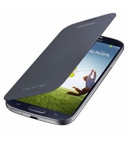 Galaxy S4 i9500 ile Uyumlu Flip Cover Kılıf Siyah EF-FI950BBEGWW