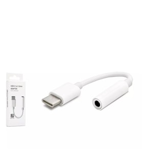 Hadron HDX1002 Type-C to 3.5mm Dişi Kulaklık Çevirici Adaptör - Sadece Xiaomi Uyumlu - Beyaz