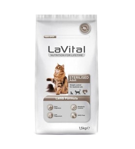 Lavital Sterilised Kuzulu Kısırlaştırılmış Kuru Kedi Mamasi 1.5 Kg (Kahverengi)