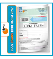 KPSS Lisans 2019 ÖSYM Çıkmış Soru Tıpkı Basım Türkiye Geneli Dijital Çözümlü Den (Beyaz)