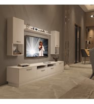 Decoraktiv Trendstyle 5220DA Slm Tv Ünitesi Tv Sehpası - Parlak Beyaz