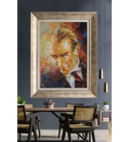 Gümüş Çerçeveli Atatürk Tablo za6
