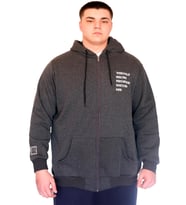 Mode XL Büyük Beden Erkek Kapüşonlu Sweatshirt Fermuarlı 3 İp BRONX U24560 Antrasit