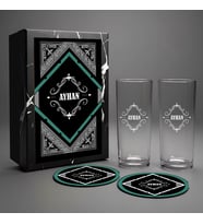 Kişiye Özel Premium Rakı Bardağı Seti – 2’li Bardağıyla – Premium Kutuda – Amcaya Hediye