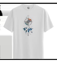 Compass Explorer - %100 Pamuklu Erkek Beyaz Tişört - Premium Quality (Siyah - Beyaz)