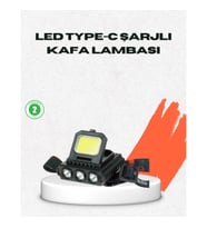 Mey İthalat® USB Şarjlı Kafa Feneri 800 Lumen Ayarlanabilir COB ve XPE LED