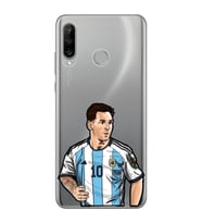 Huawei P30 Lite Uyumlu Lionel Messi Desenli Şeffaf Telefon Kılıfı