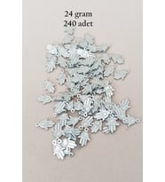 Oya Abiye Bileklik Kolye Pleksi Metalik Plastik Pul Gümüş Renk 24 gram 240 adet - BNC586