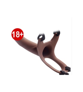 Meybeonce Elastik Yapı 14.5 Cm Ve 4 Cm Dolgulu Melez Içi Boş Kemerli Dildo