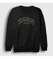 Presmono Unisex Siyah Logo Eagles Sweatshirt 145198tt