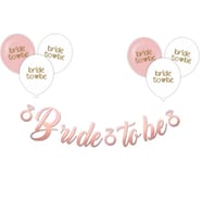 Bride To Be Rose Gold Balonlu Set