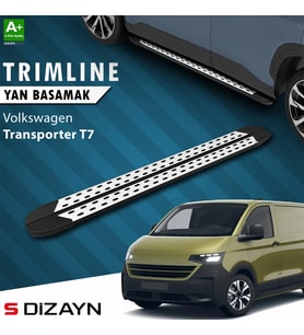 S-Dizayn VW Transporter T7 Kısa Şase TrimLine Gri Yan Basamak 223 Cm 2024 Üzeri