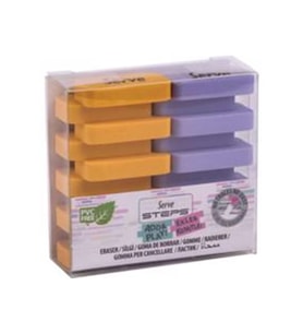 Serve Steps Silgi  Fosforlu Karton  Sarı-Mor
