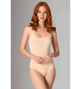 Northcity İp Askılı Kadın Çıtçıtlı Body Ten Rengi