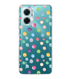 PrintiFy Xiaomi Redmi Note 11E ile Uyumlu 1mm Slim Fit Water Color 6 Baskılı Şeffaf  Kılıf