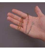 Sıkma Kehribar Bilek Boy Kesme Kesim 4x7mm Sallama Tesbih Yeşil-Sarı
